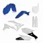 AC Plastic Full Kits YZF 250/450 14-18 Bl&#229;tt kit med vita nr.pl&#229;tar