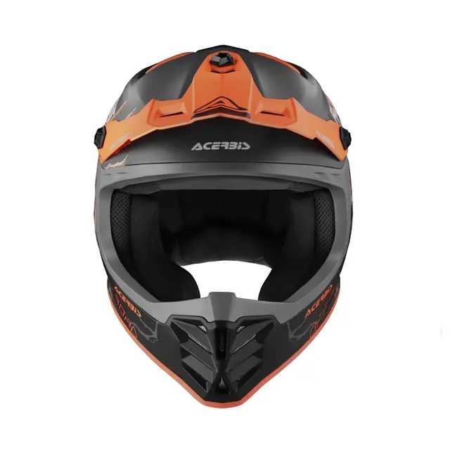 AC Helmets Profile Junior Nero/Arancio Fluo 