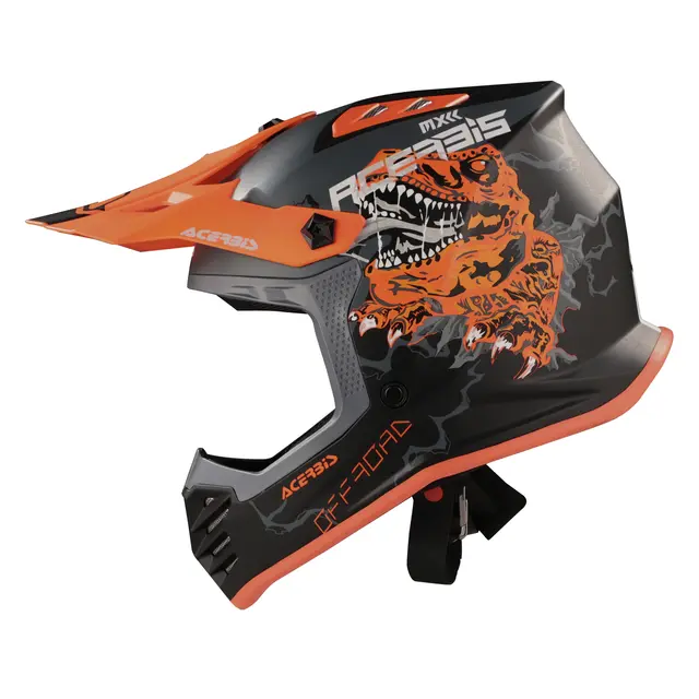 AC Helmets Profile Junior Nero/Arancio Fluo 