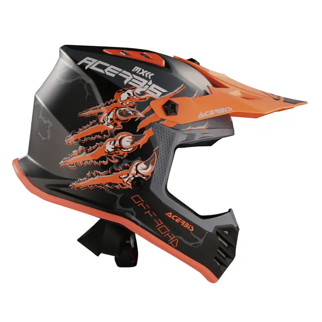 AC Helmets Profile Junior Nero/Arancio Fluo 
