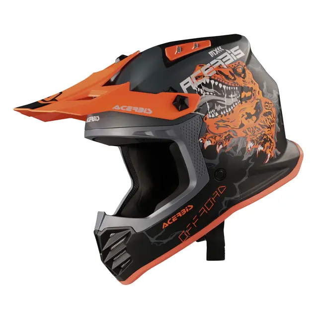 AC Helmets Profile Junior Nero/Arancio Fluo 