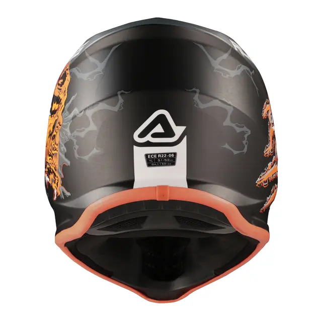 AC Helmets Profile Junior Nero/Arancio Fluo 