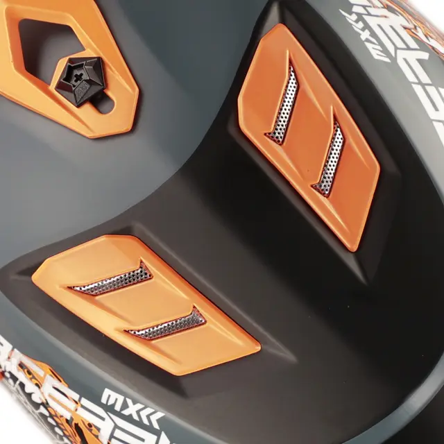 AC Helmets Profile Junior Nero/Arancio Fluo 