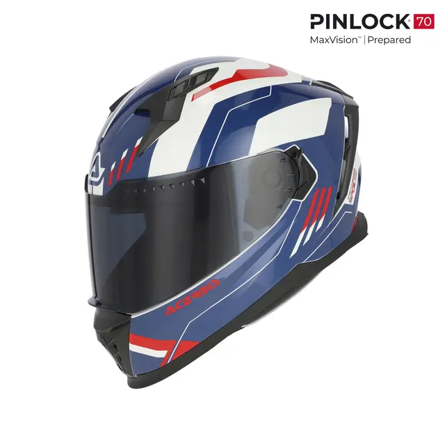 AC Helmets X-Way Graphic White/Blue/Red 