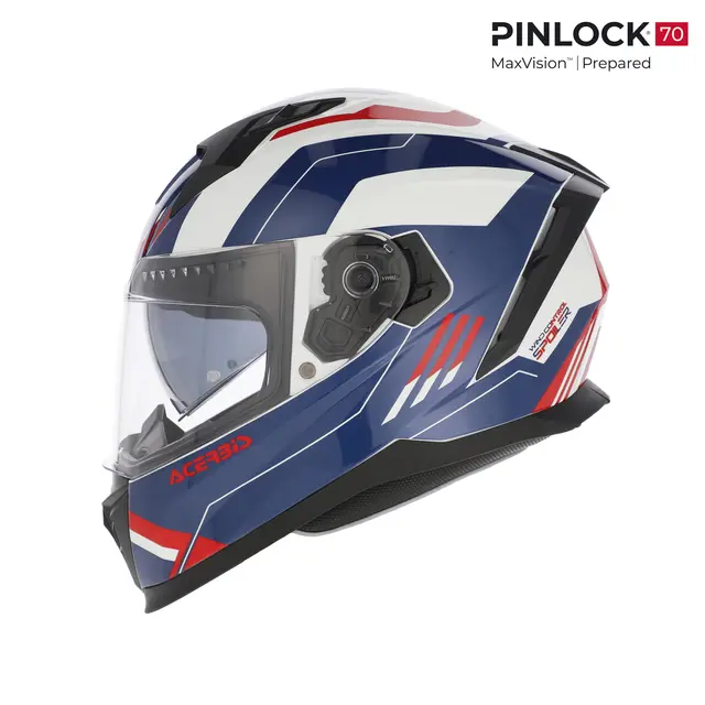 AC Helmets X-Way Graphic White/Blue/Red 