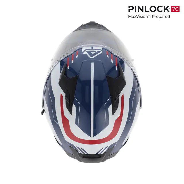 AC Helmets X-Way Graphic White/Blue/Red 