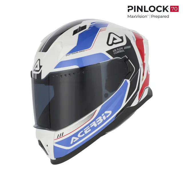 AC Helmets X-Way Graphic White/Blue 
