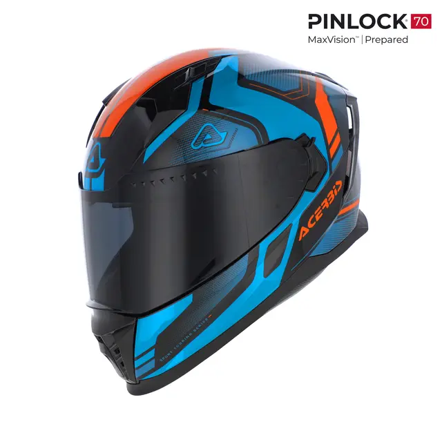 AC Helmets X-Way Graphic Blue/Orange 