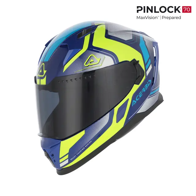 AC Helmets X-Way Graphic Blue/Yellow 