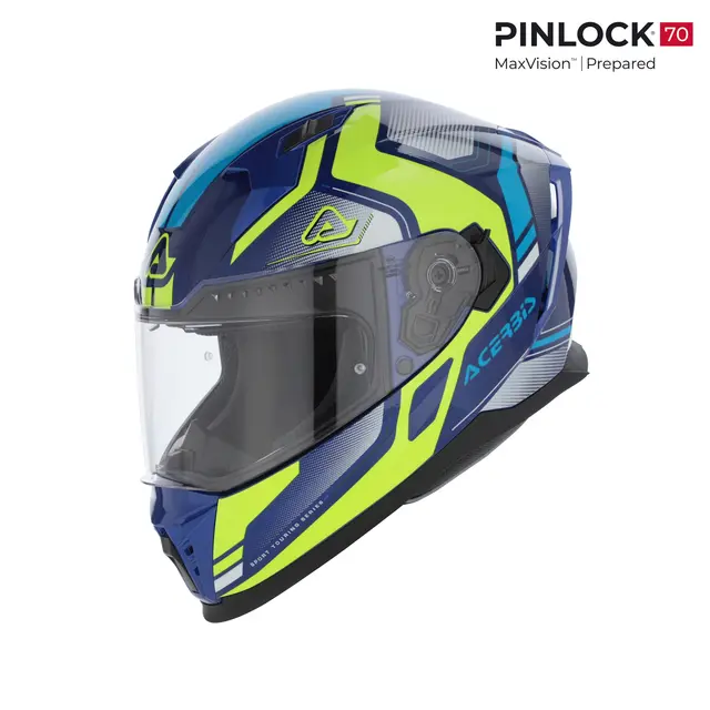 AC Helmets X-Way Graphic Blue/Yellow 