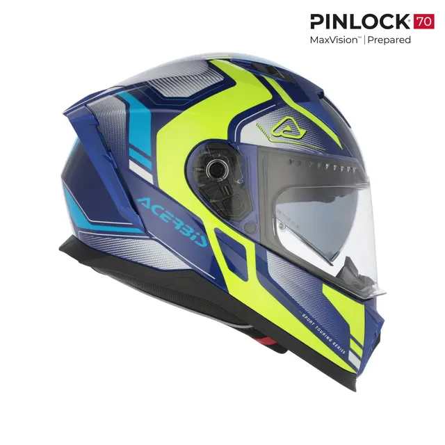 AC Helmets X-Way Graphic Blue/Yellow 