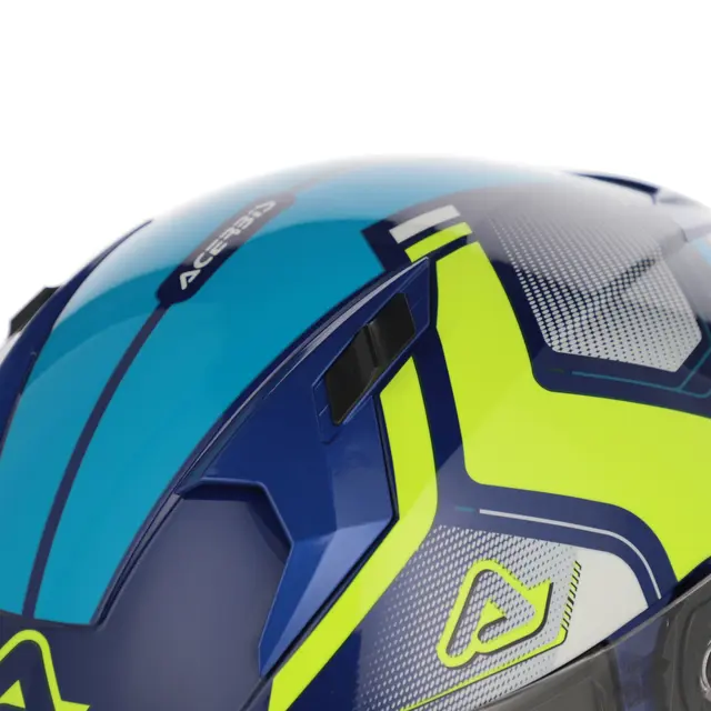 AC Helmets X-Way Graphic Blue/Yellow 
