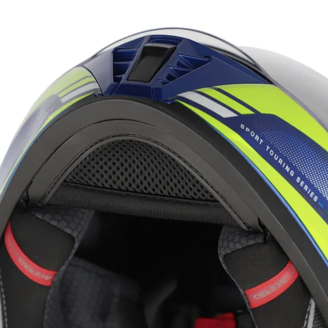 AC Helmets X-Way Graphic Blue/Yellow 