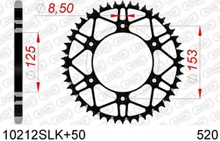 AFAM Bakdrev 520 Stål SLK+ CR/ CRF+ CR/CRF/XR 125-650cc
