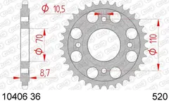 AFAM Bakdrev, St&#229;l #520 - Honda CB/CM
