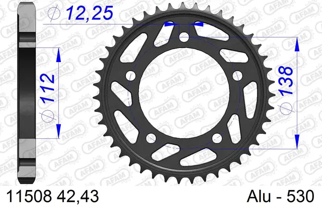 AFAM Bakdrev, Aluminium #530 - Honda CB900F 02-07, CB600F 91-96 