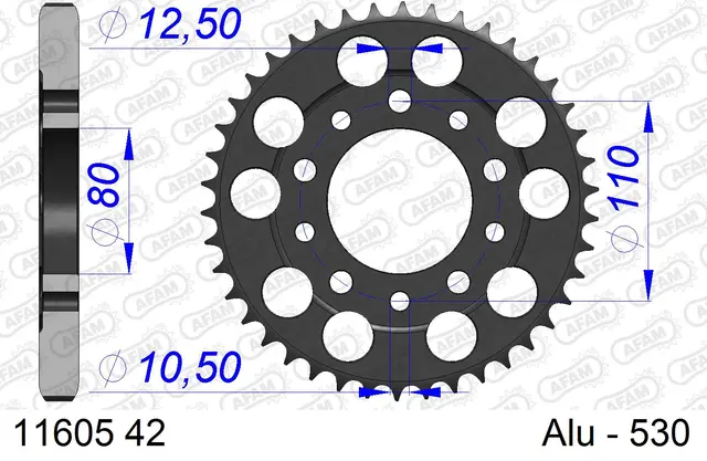 AFAM Bakdrev, Aluminium #530 CB/R 1000 