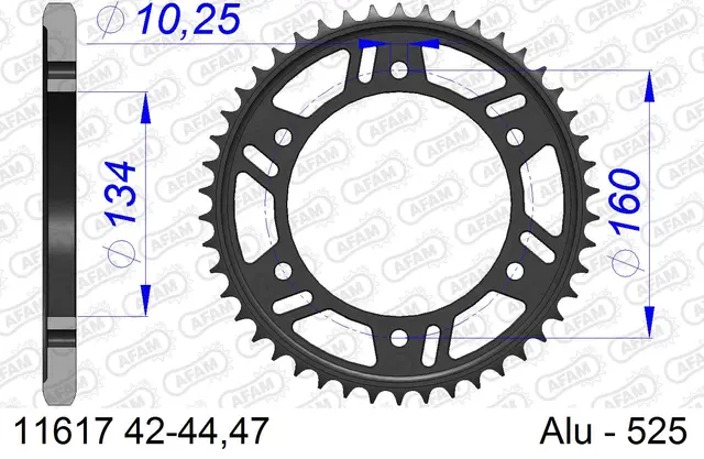 AFAM Bakdrev, Aluminium #525 - Honda CBR600/929/954/1000 