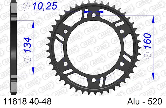 AFAM Bakdrev, Aluminium #520 - Honda CBR 600/929/954/1000/VTR1000 