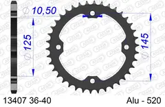 AFAM Bakdrev, Aluminium #520 - Yamaha YFX 450 03-13, YFZ 450R 09-&gt;