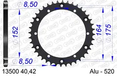 AFAM Bakdrev, Aluminium #520 - Yamaha YFS 200 Blaster 88-09