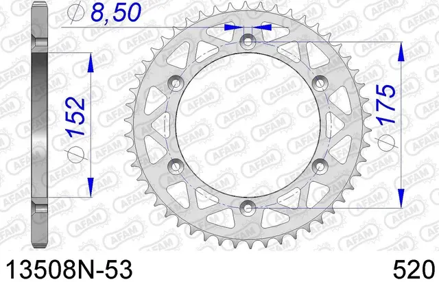NB Bakdrev, Aluminium #520 WITHOUT AFAM MARK 