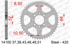 AFAM Bakdrev, St&#229;l #420 - Kawa/Suzuki AE/AR/KLX/AP/DR/DR-Z/GT/LT/RG/RM/RV/TS/+