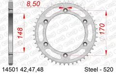 AFAM Bakdrev, St&#229;l #520 - Cagiva/Suzuki T4 E-R, DR600/650/750/800, TS 240/250