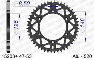 AFAM Bakdrev, Alu#520 S/C, Suzuki RMZ/X DR/DRZ/RM/RMX/RMZ