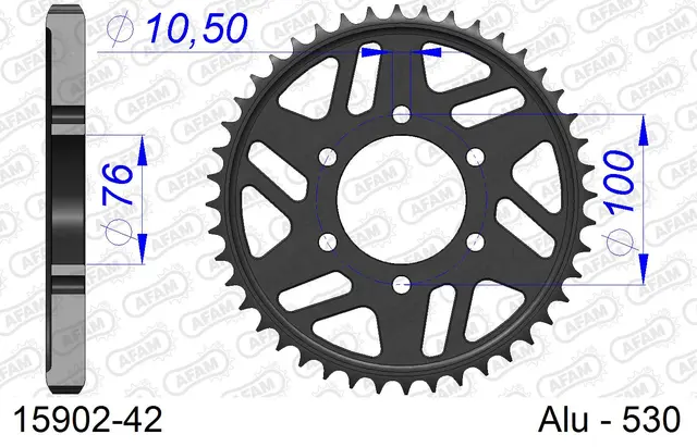 AFAM Bakdrev, Aluminium #530 - Suzuki GSX-R750/1100 