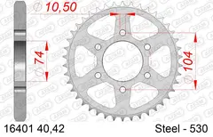 AFAM Bakdrev, St&#229;l #530 - Kawasaki H1/H2/H3/KH/KZ
