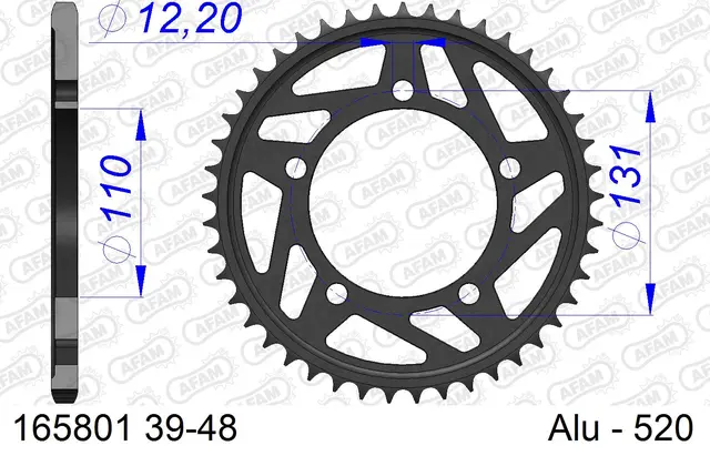 AFAM Bakdrev - Alu, #520 #HARD - BMW S1000R 13-20, RR 09-18 