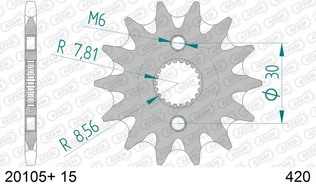 AFAM Framdrev #420 SC - Honda CR/CRF/XR CR80/85,CRF50/70,XR50/70 