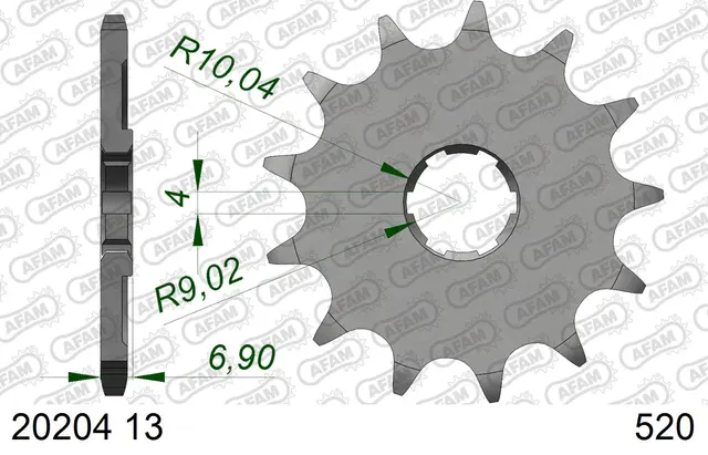 AFAM Framdrev #520 - Honda CR 125 CR 125 R (1984 - 1985) 