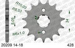 AFAM Framdrev #428 - Honda/Derbi/Rieju CB/CBF/CBR 125/150,GTR150+