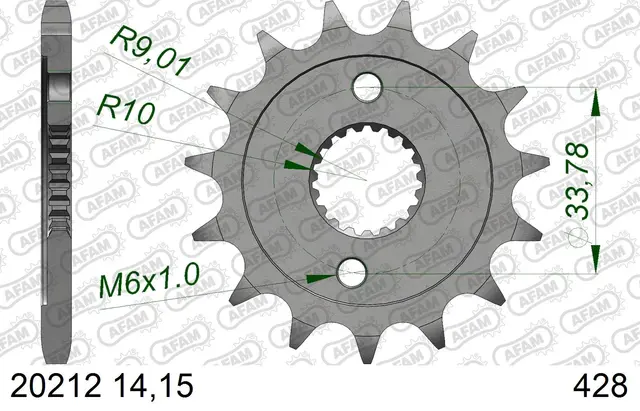 AFAM Framdrev #428 - Honda CRF 150 CRF 150R 07-19, CRF 150RB 07-19 