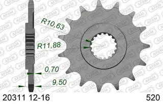 AFAM Framdrev #520 - Honda CR/CRF CR/CRE/CRM/CRF/TRX 250/450/500