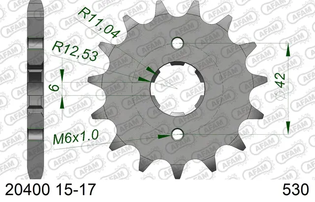 AFAM Framdrev #530 - Honda CB/CBX/CJ/CM 