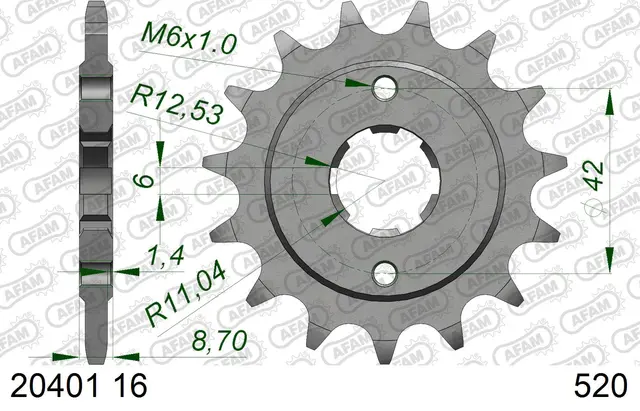 AFAM Framdrev #520 - Honda CB/CM 400 