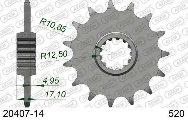AFAM Framdrev #520 CBR250/400RR 