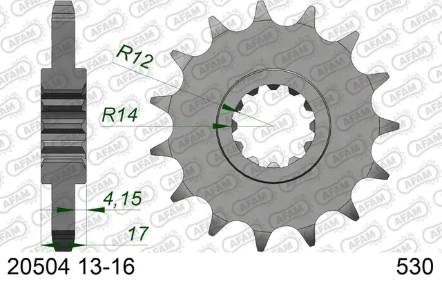 AFAM Framdrev #530 - Honda CBR 600 F (1987 - 1996) 