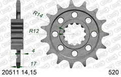 AFAM Framdrev #520 - Honda CBR 600 F (1991 - 1996)