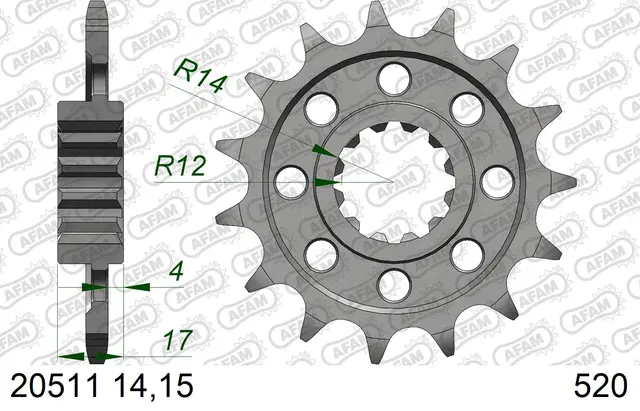 AFAM Framdrev #520 - Honda CBR 600 F (1991 - 1996) 