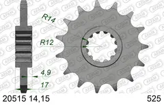 AFAM Framdrev #525 - Honda CB/CBF/CBR
