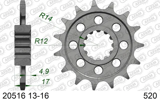 AFAM Framdrev#520 - Honda CB/CBR 600 