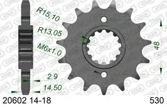AFAM Framdrev #530- Honda CB/CBR/CBX/VF+
