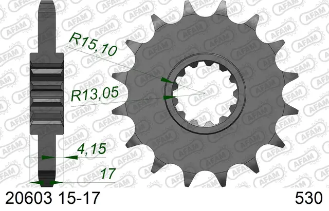 AFAM Framdrev #530- Honda CB/CBF/CBR/VF+ 