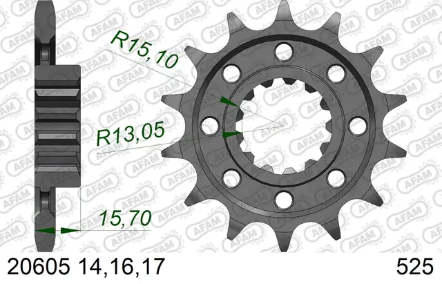 AFAM Framdrev #525 - Honda VFR 750 R (1988 - 1990) 