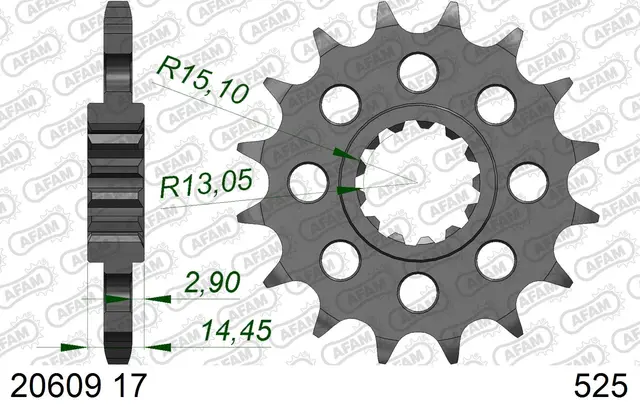 AFAM Framdrev #525 - Honda RVF 750 R (1994 - 1998) 