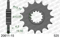 AFAM Framdrev 525 15T